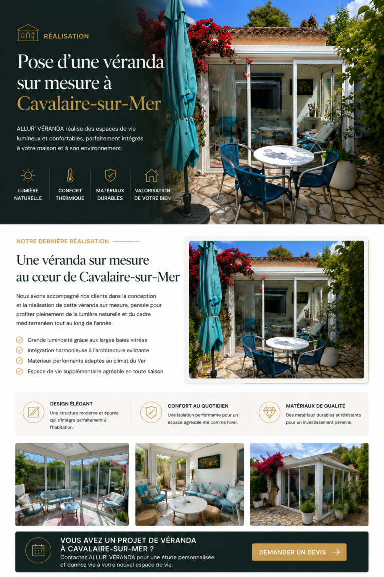 Véranda sur mesure réalisée à Cavalaire sur Mer par ALLUR' VÉRANDA (2)